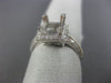 ESTATE .35CT DIAMOND 14K WHITE GOLD SQUARE HALO SEMI MOUNT ENGAGEMENT RING #2870
