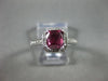 1.23CT DIAMOND & AAA RHODOLITE 18KT WHITE GOLD 3D SEMI ETERNITY ENGAGEMENT RING