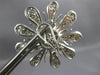 ESTATE EXTRA LARGE 5.75CT DIAMOND 18KT WHITE GOLD 3D SUN FLOWER CLIP ON EARRINGS