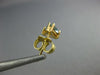 ESTATE .90CT AAA AQUAMARINE 14KT YELLOW GOLD 3D TRILLION STUD EARRINGS #25206