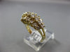 ESTATE WIDE 1.80CT DIAMOND 14KT YELLOW GOLD 3D 3 ROW PYRAMID ANNIVERSARY RING