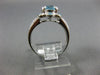 ESTATE WIDE 2.16CT DIAMOND & AAA AQUAMARINE 14KT WHITE GOLD OVAL ENGAGEMENT RING