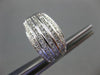 ESTATE LARGE 1.62CT DIAMOND 18KT WHITE GOLD MULTI ROW CHANNEL CLIP ON EARRINGS