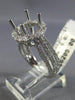 ESTATE LARGE 1.52CT DIAMOND 14KT WHITE GOLD 3D HALO SEMI MOUNT ENGAGEMENT RING
