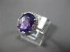 ESTATE 2.55CT DIAMOND & AAA OVAL AMETHYST 14KT WHITE GOLD 3D CLASSIC FUN RING