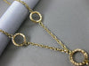 ESTATE .50CT DIAMOND 14KT TWO TONE GOLD CIRCLE OF LIFE FLOATING LARIAT NECKLACE