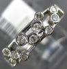 ESTATE .25CT DIAMOND 14KT WHITE GOLD BEZEL ETOILE SEMI ETERNITY ANNIVERSARY RING