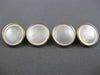 ESTATE AAA MOTHER OF PEARL 14KT YELLOW GOLD DOUBLE SIDED BEZEL CUFF LINKS #26425