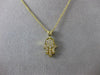 ESTATE .22CT DIAMOND 14KT YELLOW GOLD CHAMSA HAND OF GOD FLOATING PENDANT #24835