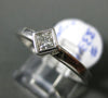 ESTATE .15CT PRINCESS DIAMOND 14K WHITE GOLD 3D SOLITAIRE BEZEL ENGAGEMENT RING