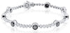 4.90CT WHITE & BLACK DIAMOND 18K WHITE GOLD 3D BEZEL CLASSIC TENNIS BRACELET