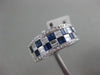 ESTATE WIDE 1.85CT DIAMOND & SAPPHIRE 18K WHITE GOLD 3D WEDDING ANNIVERSARY RING