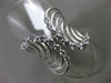 ESTATE LARGE .88CT DIAMOND 18KT WHITE GOLD MULTI ROW BUTTERFLY TENSION FUN RING
