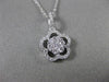 ESTATE .40CT DIAMOND 18KT WHITE GOLD 3D FIVE CLOVER CLUSTER FLOATING PENDANT