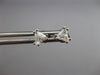 ESTATE .34CT DIAMOND 14KT WHITE GOLD 3D CLASSIC TRILLION STUD EARRINGS #3015