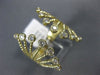 ESTATE LARGE .35CT DIAMOND 14K YELLOW GOLD 3D CLASSIC FLOWER FRIENDSHIP FUN RING