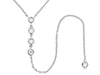 ESTATE .26CT DIAMOND 14KT WHITE GOLD CLASSIC FIVE STONE JOURNEY LARIAT NECKLACE