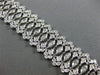 ESTATE 7.55CT ROUND & MARQUISE DIAMOND 18KT WHITE GOLD FILIGREE TENNIS BRACELET