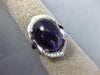 ESTATE LARGE 9.10CT DIAMOND & AAA AMETHYST 14K WHITE GOLD DOUBLE ANCHOR FUN RING