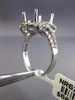 ESTATE LARGE .80CT DIAMOND 14KT WHITE GOLD OVAL HALO SEMI MOUNT ENGAGEMENT RING