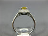 1.41CT DIAMOND & AAA YELLOW TOPAZ 14KT WHITE GOLD 3D OVAL HALO ENGAGEMENT RING
