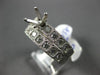 ESTATE .96CT DIAMOND PLATINUM SQUARE FILIGREE SEMI MOUNT ENGAGEMENT RING SET