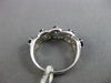 ESTATE 1.57CT DIAMOND & AAA SAPPHIRE 18K WHITE GOLD 3D INFINITY ANNIVERSARY RING