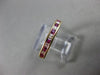 ESTATE .55CT DIAMOND & AAA RUBY 14KT YELLOW GOLD WEDDING BAND RING 3mm #19671