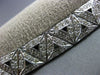 ESTATE WIDE 2.76CT DIAMOND 18K WHITE GOLD 3D TRIANGULAR FILIGREE TENNIS BRACELET