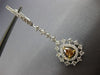 ESTATE 1.47CT WHITE & CHOCOLATE FANCY DIAMOND 18KT 2 TONE GOLD HANGING EARRINGS