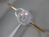 ESTATE .65CT DIAMOND 14KT TWO TONE GOLD CIRCLE OF LIFE FLEXIBLE BANGLE BRACELET