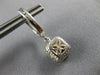 ESTATE 2.09CT WHITE & FANCY YELLOW DIAMOND 14KT GOLD SQUARE HANGING EARRINGS