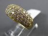 ANTIQUE WIDE 2.0CT DIAMOND 14K YELLOW GOLD PAVE MULTI ROW ANNIVERSARY RING #3544