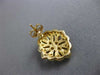 ESTATE LARGE .75CT DIAMOND 14K YELLOW GOLD 3D OPEN FILIGREE FLOWER STUD EARRINGS
