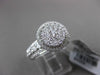 ESTATE 1.15CT DIAMOND 18KT WHITE GOLD 3D HALO CLUSTER PROMISE ENGAGEMENT RING