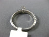 ANTIQUE .35CT ROUND DIAMOND 18KT WHITE GOLD FILIGREE CROWN ENGAGEMENT RING #6190
