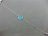 ESTATE WIDE .04CT DIAMOND & TURQUOISE 18K WHITE GOLD 3D FLOWER CIRCULAR BRACELET