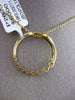 ESTATE .33CT DIAMOND 14KT TWO TONE GOLD JOURNEY CIRCLE OF LIFE 9 STONE PENDANT