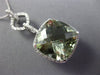 ESTATE LARGE 12.74CT DIAMOND & AAA GREEN AMETHYST 14KT WHITE GOLD HALO PENDANT