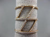 ESTATE .96CT DIAMOND 18K ROSE GOLD 3D CLASSIC FILIGREE ETERNITY ANNIVERSARY RING