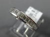 ESTATE .91CT DIAMOND 18K WHITE GOLD 3D BAGUETTE CHANNEL WEDDING ANNIVERSARY RING