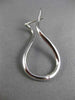 ESTATE .45CT DIAMOND 14KT WHITE GOLD 3D TEAR DROP INSIDE OUT HANGING EARRINGS