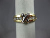 ESTATE .35CT DIAMOND 14KT WHITE & YELLOW GOLD 3D "X" DESIGN COCKTAIL RING #5180