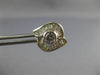 ESTATE .88CT WHITE & FANCY YELLOW DIAMOND 18KT WHITE GOLD EVIL EYE STUD EARRINGS