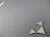 ESTATE .59CT DIAMOND 18KT WHITE GOLD 3D TRIANGULAR PAVE JOURNEY LOVE NECKLACE