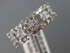 ESTATE 1.36CT MULTI CUT DIAMOND 18KT WHITE GOLD SQUARE WEDDING ANNIVERSARY RING