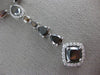 ESTATE LARGE GIA 15.17CT WHITE & CHOCOLATE FANCY DIAMOND 18K WHITE GOLD NECKLACE