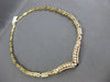 ESTATE .45CT DIAMOND 14K YELLOW GOLD 3D " V " SHAPE CLASSIC HANDCRAFTED NECKLACE