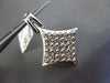 ESTATE LARGE .67CT DIAMOND 14KT WHITE GOLD 3D FILIGREE CLUSTER HANGING PENDANT