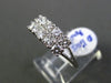 ESTATE WIDE 1.20CT DIAMOND 14K WHITE GOLD 3D DOUBLE ROW WEDDING ANNIVERSARY RING